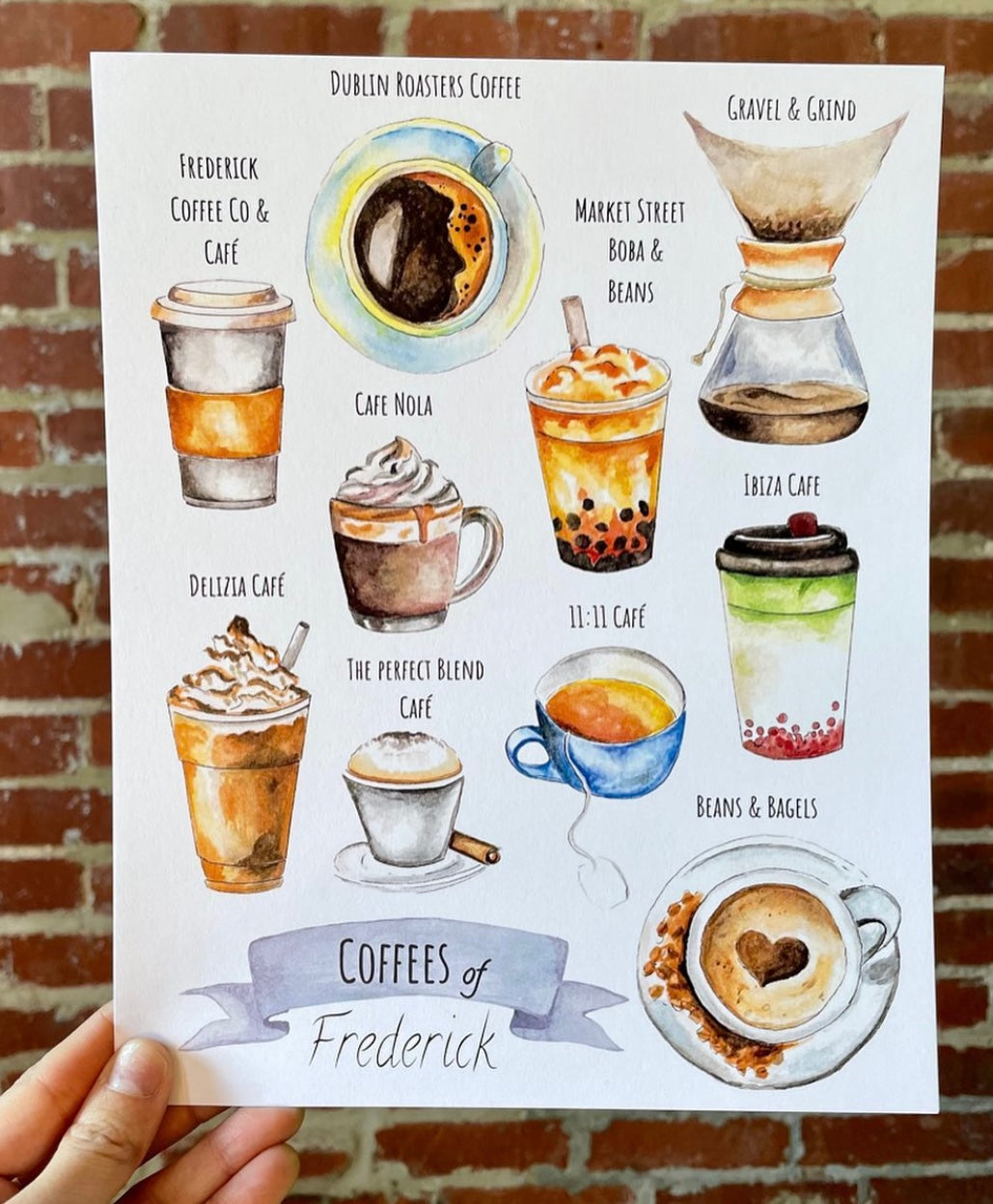 Coffees of Frederick Print