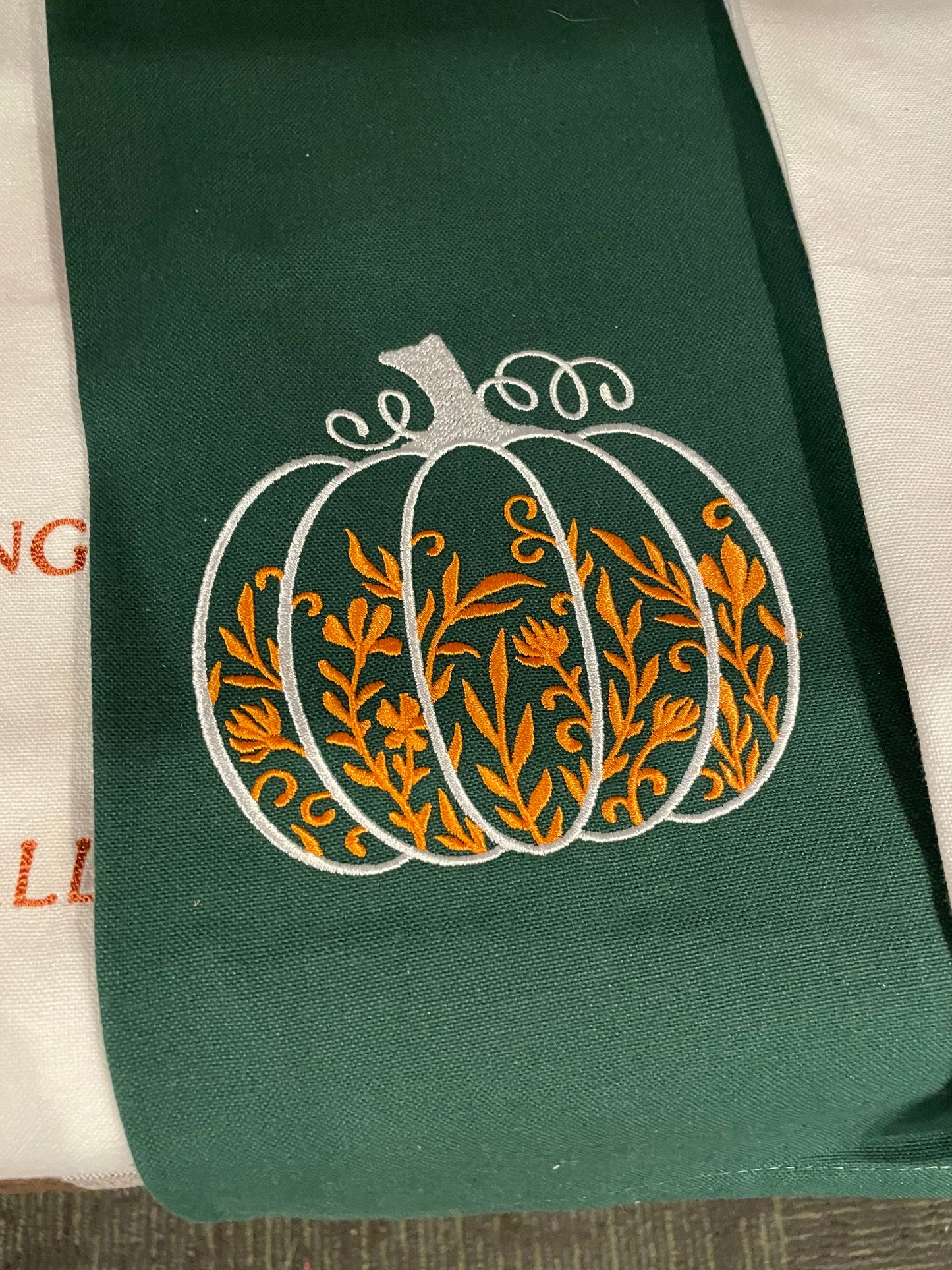 Embroidered tea towels
