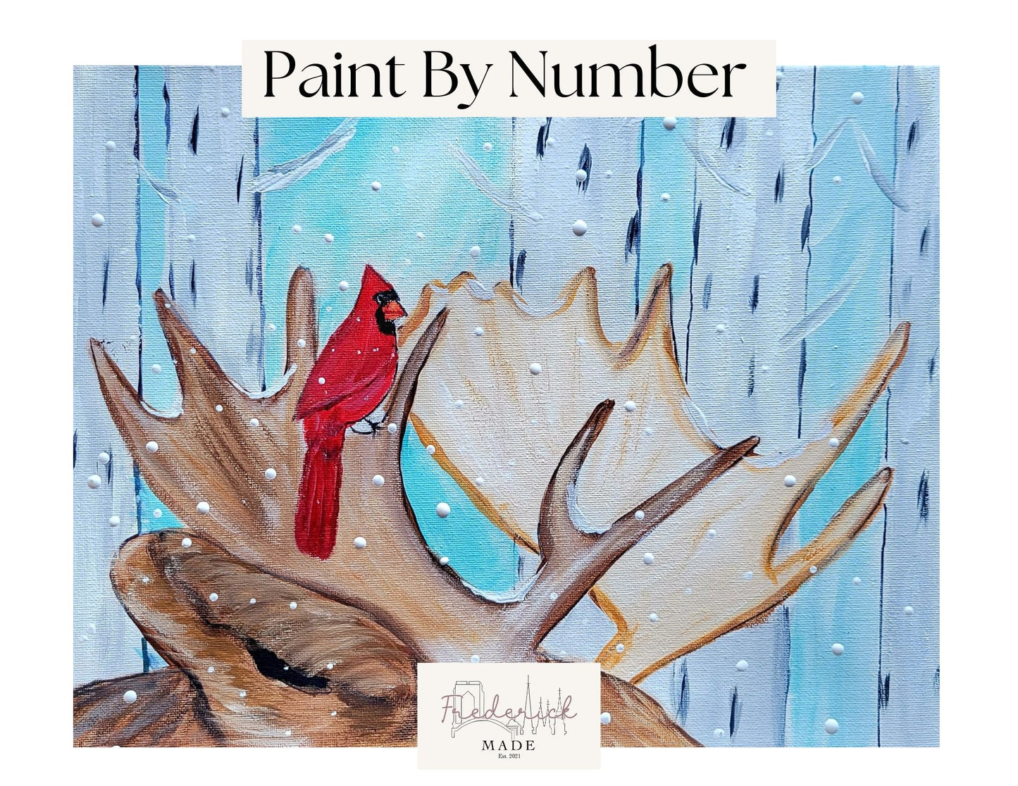 Moose and Friend Mini Paint By Number