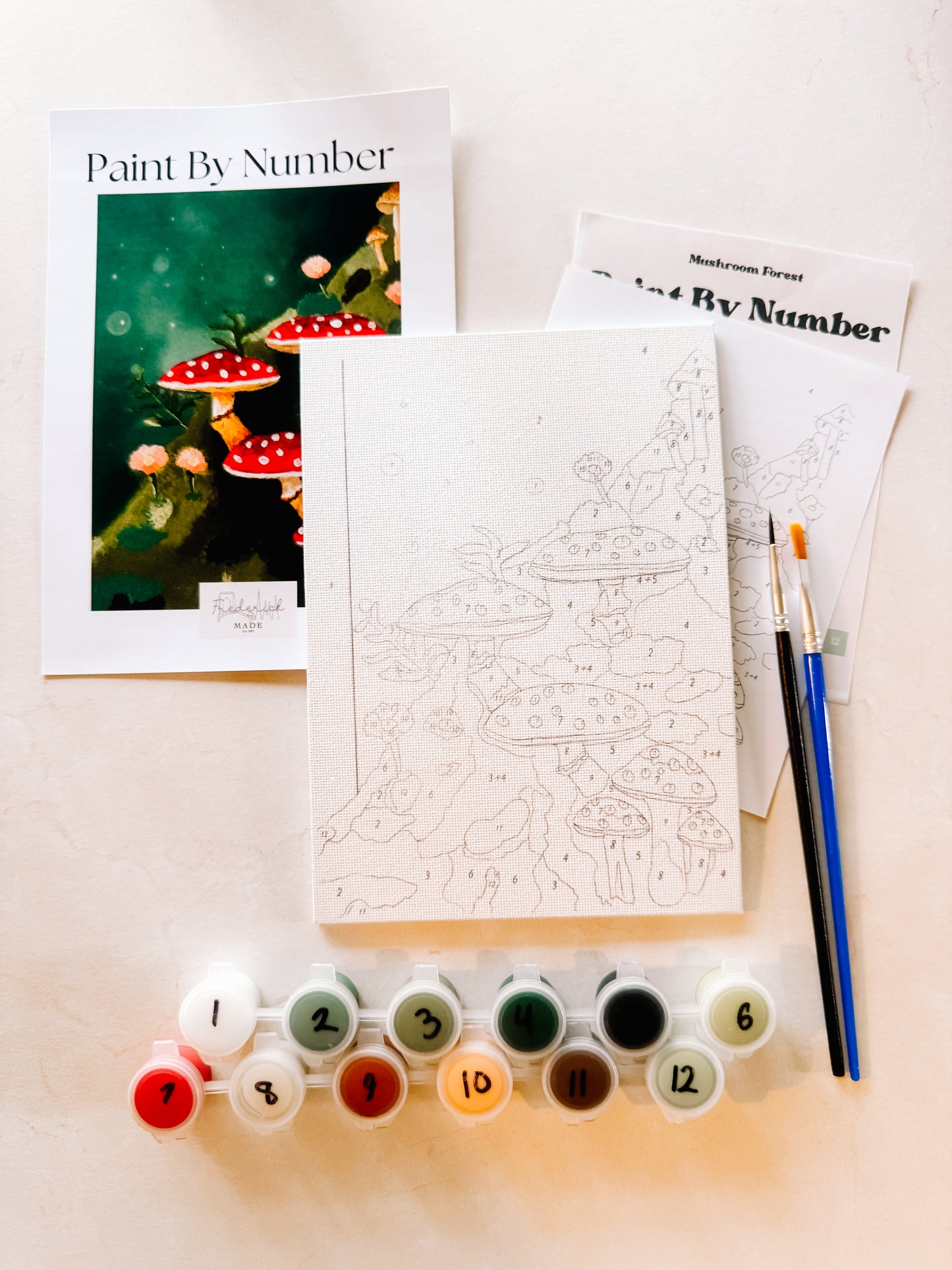 Mushroom Forest Mini Paint By Number