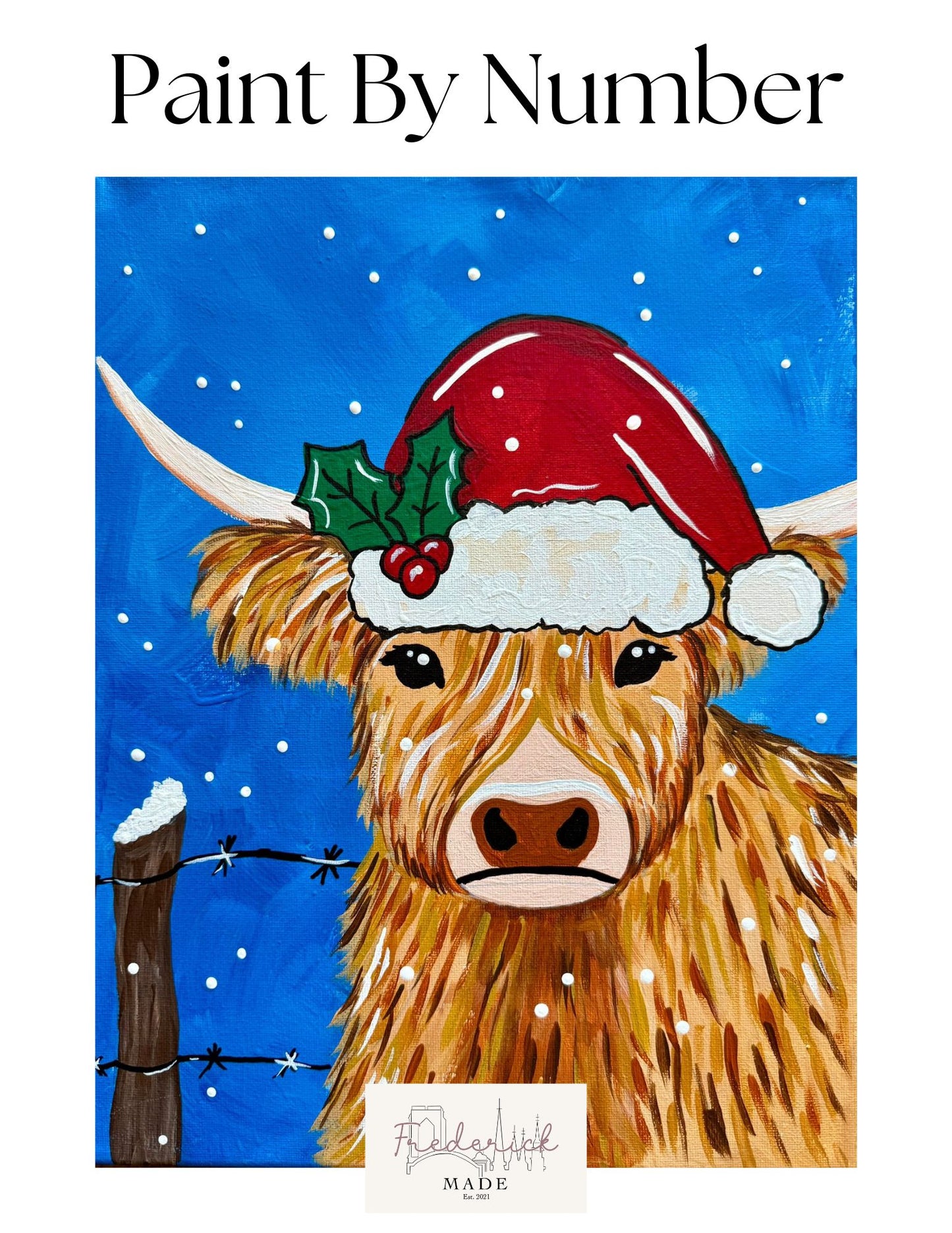 Santa Highlander Mini Paint By Number