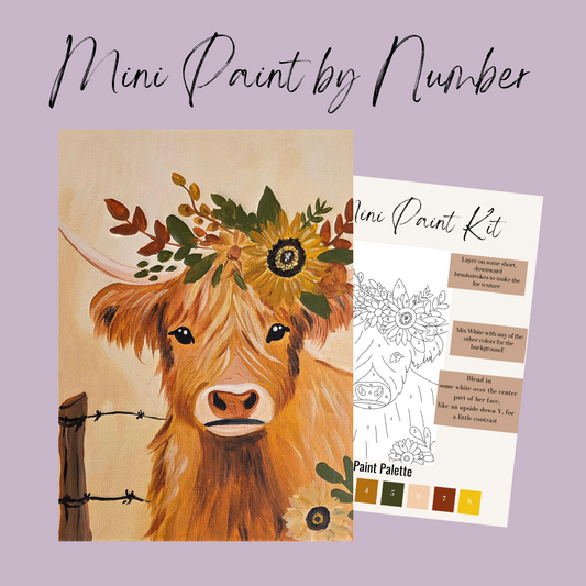 Honey Highland Cow Mini Paint By Number