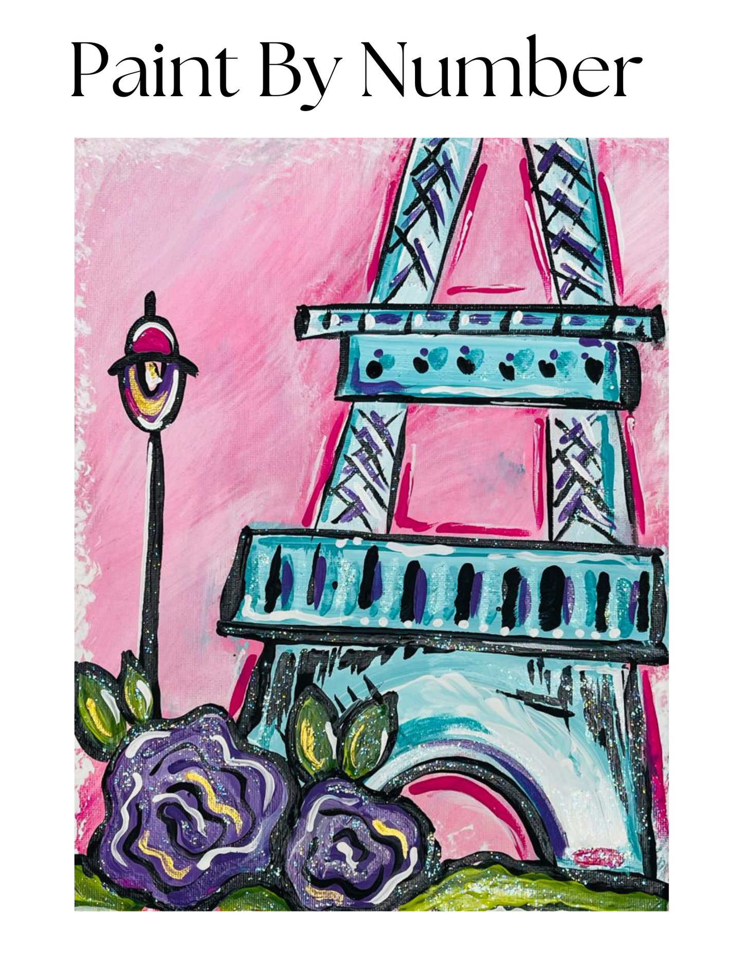 Pink Paris Mini Paint By Number