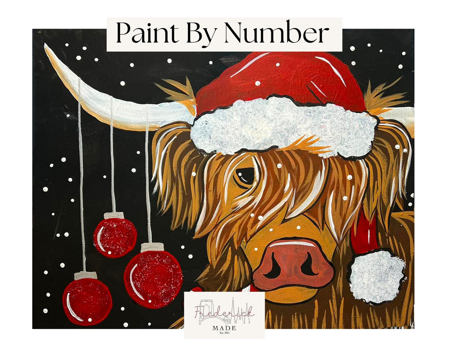 Holiday Highlander Mini Paint By Number