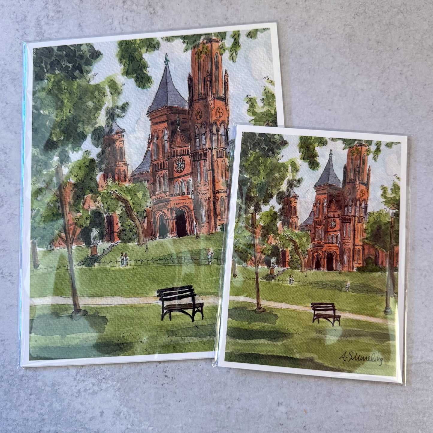 Smithsonian Castle Watercolor Print