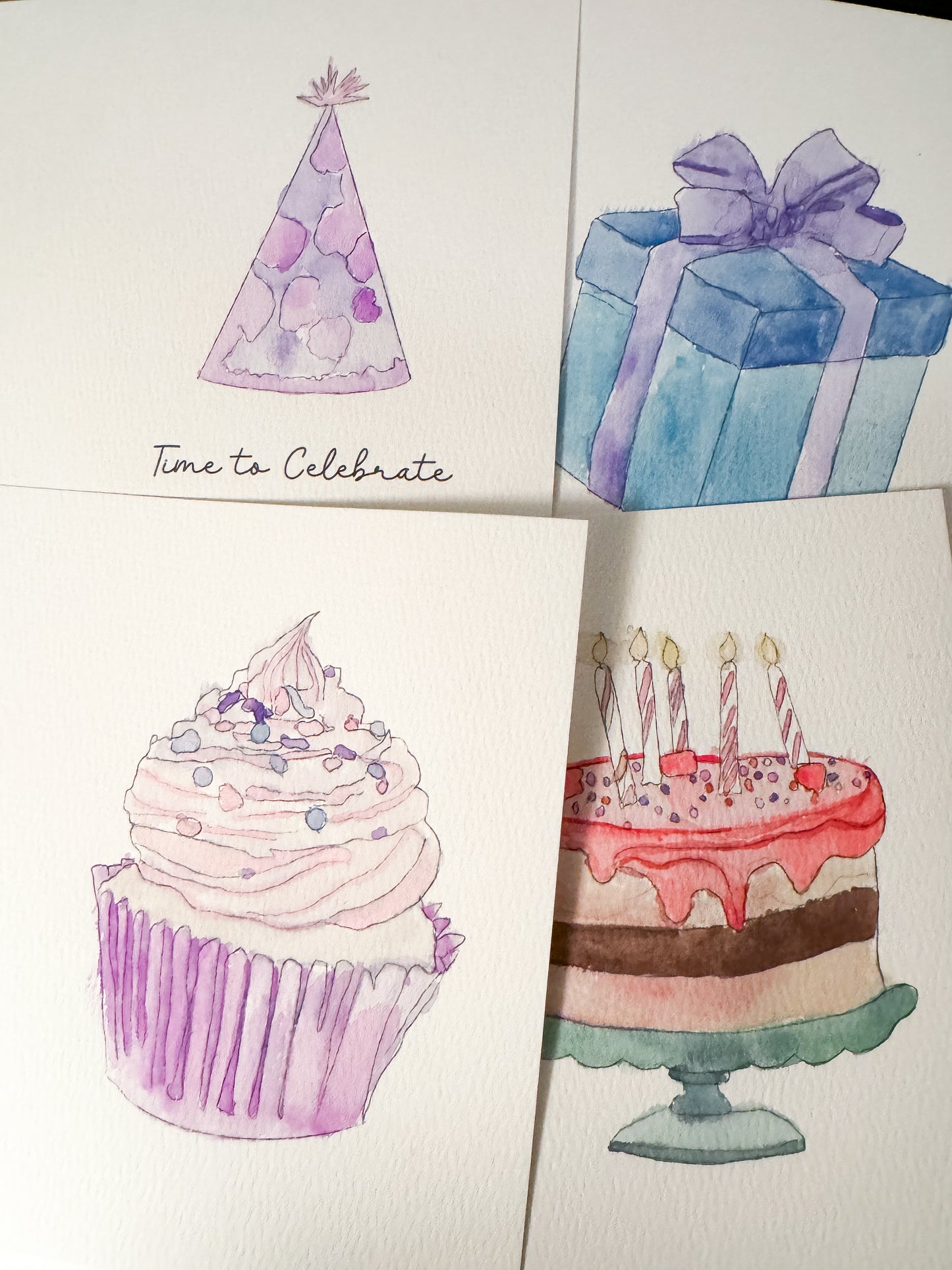 Paintable Birthday Notecards