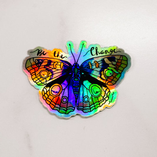 Be the change butterfly sticker