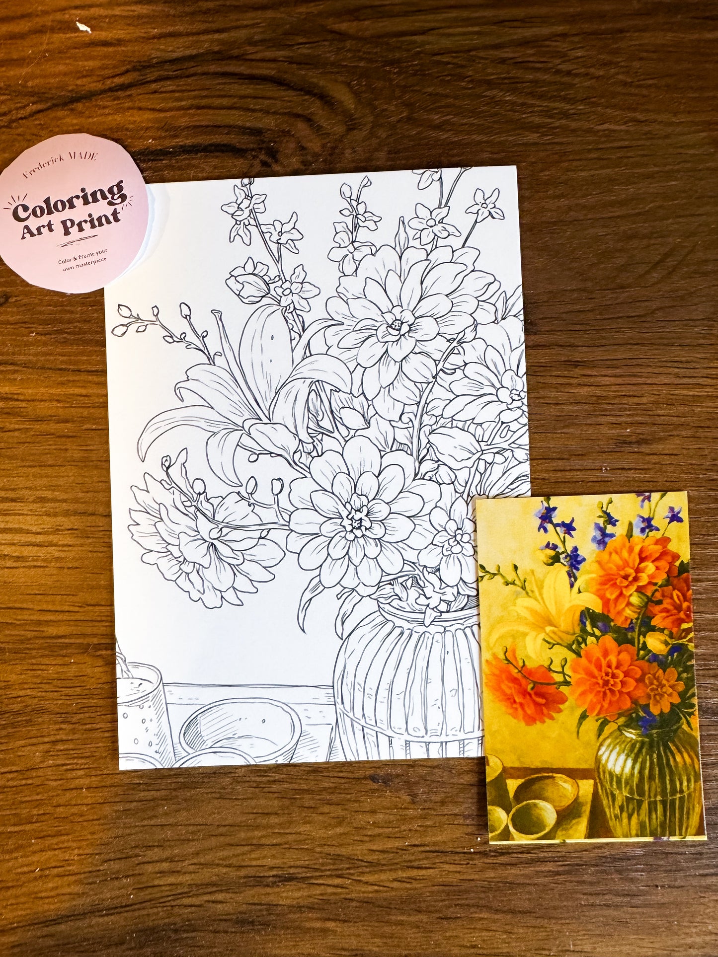 Bouquet Coloring Print