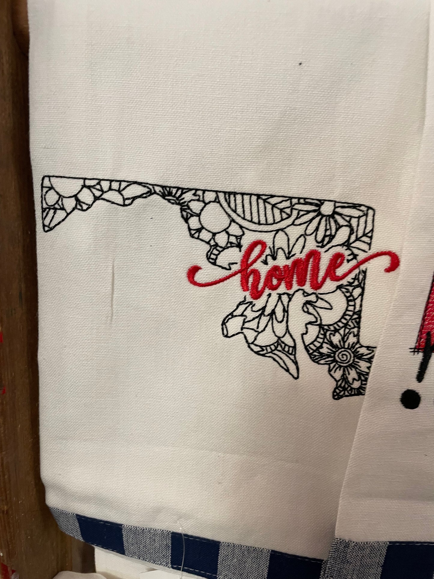 Embroidered tea towels