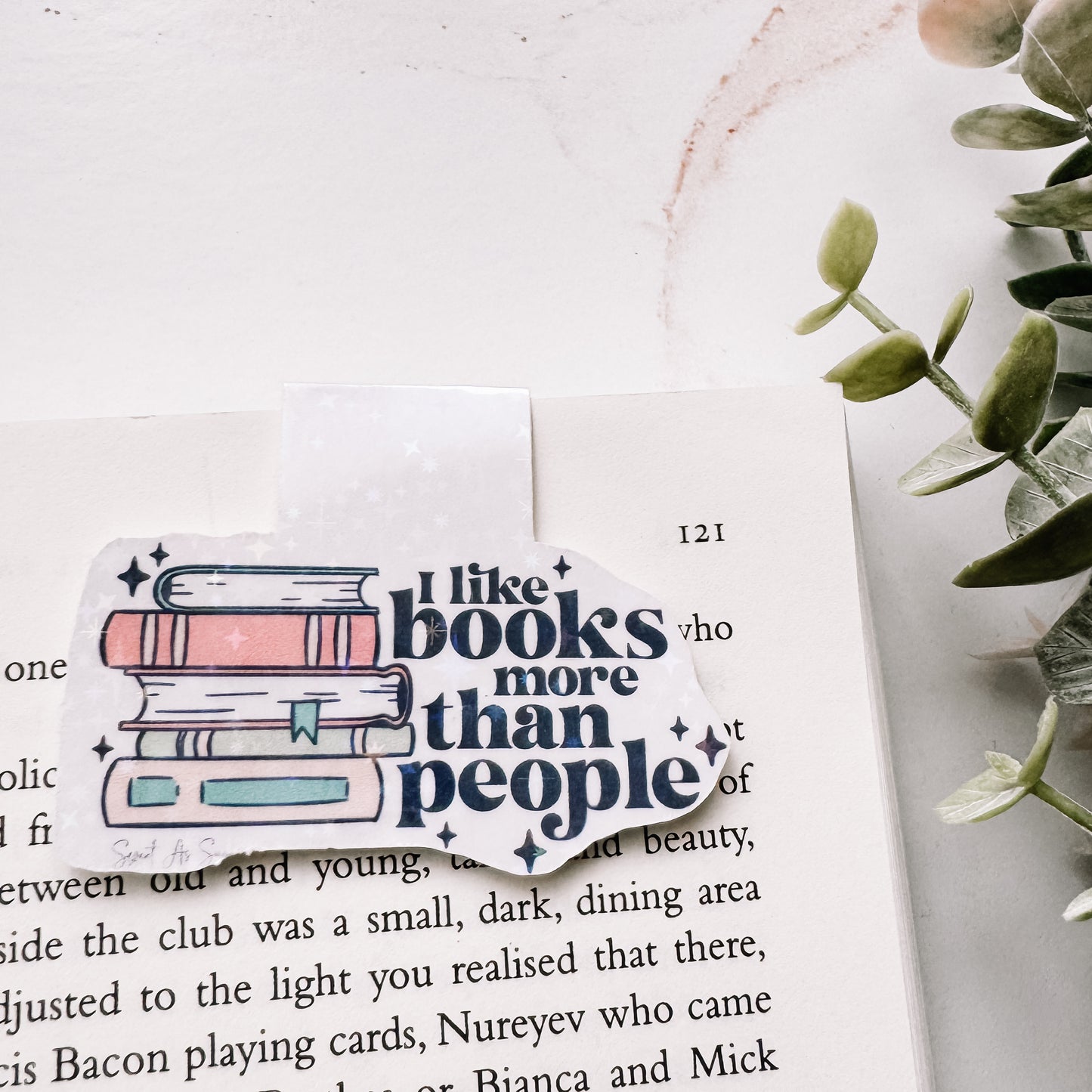 Books Over People Magnetic Bookmark