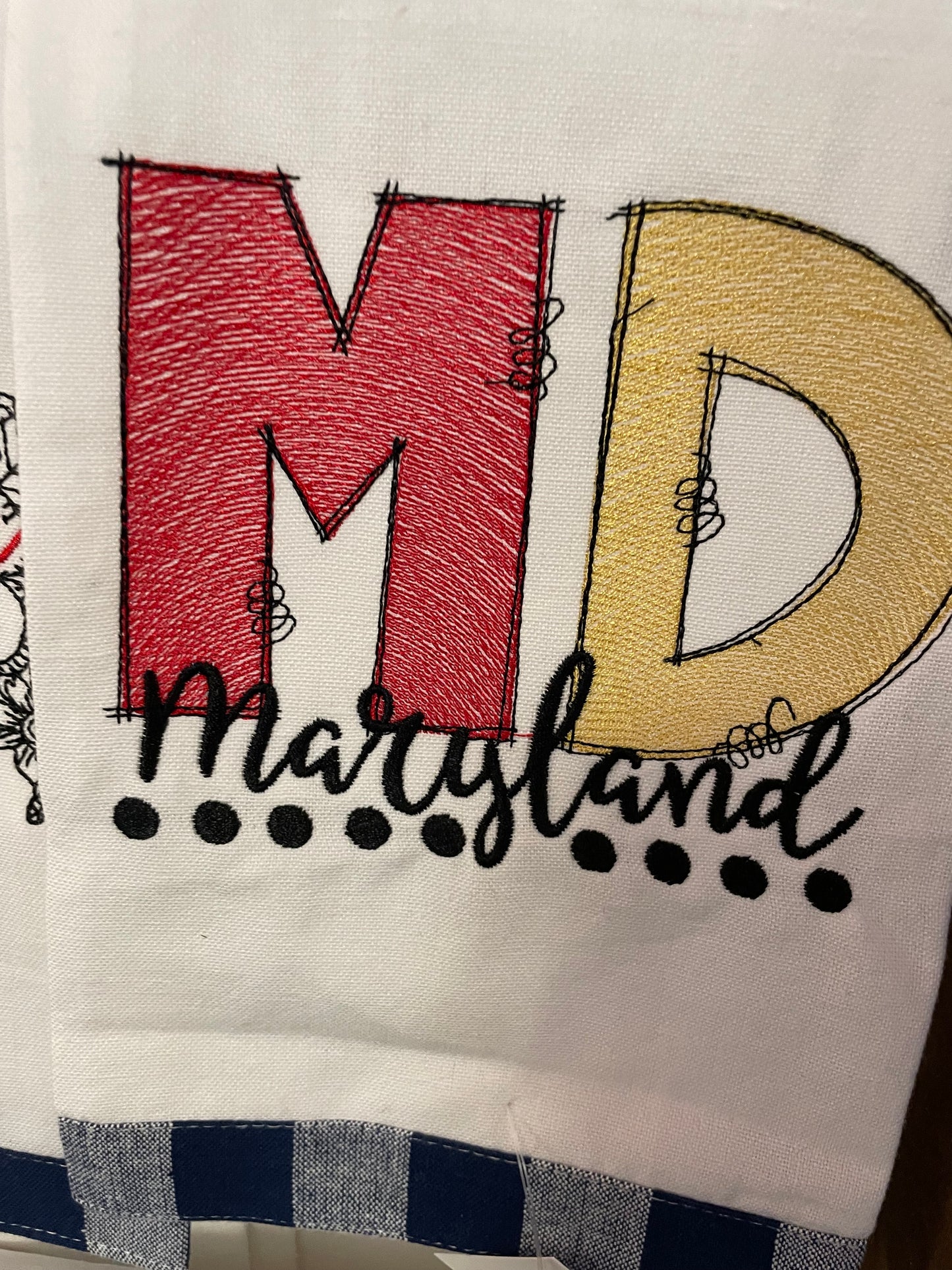 Embroidered tea towels