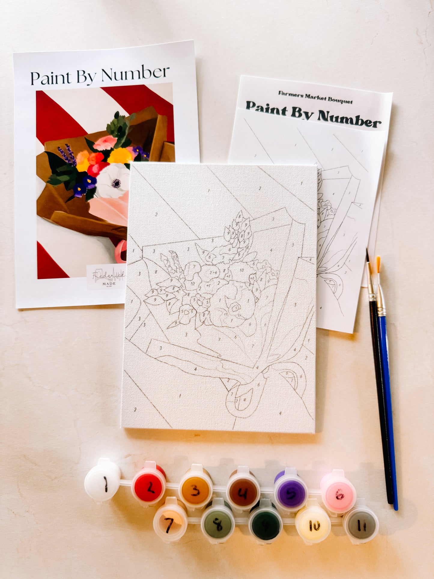 Farmers Market Bouquet Mini Paint By Number