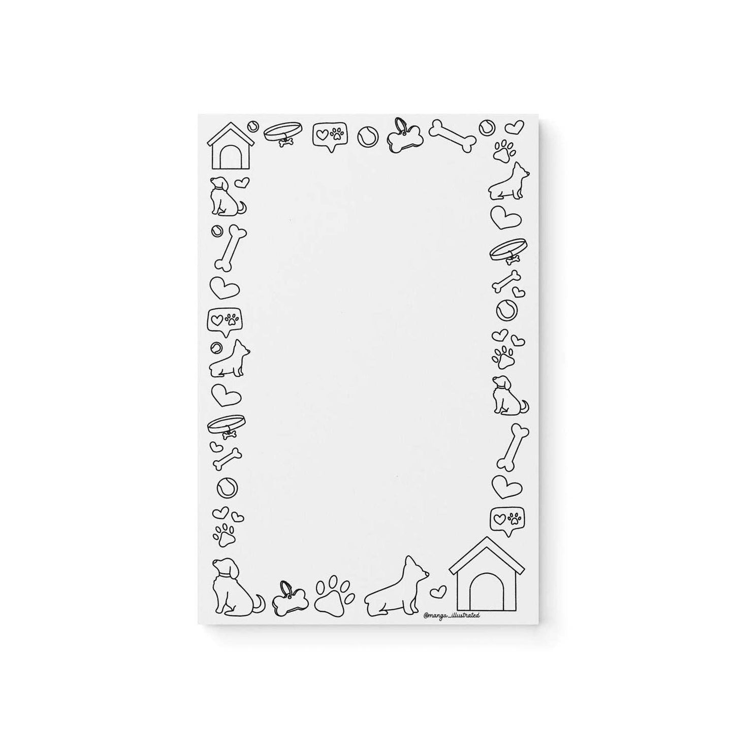 Dog doodles color-in notepad