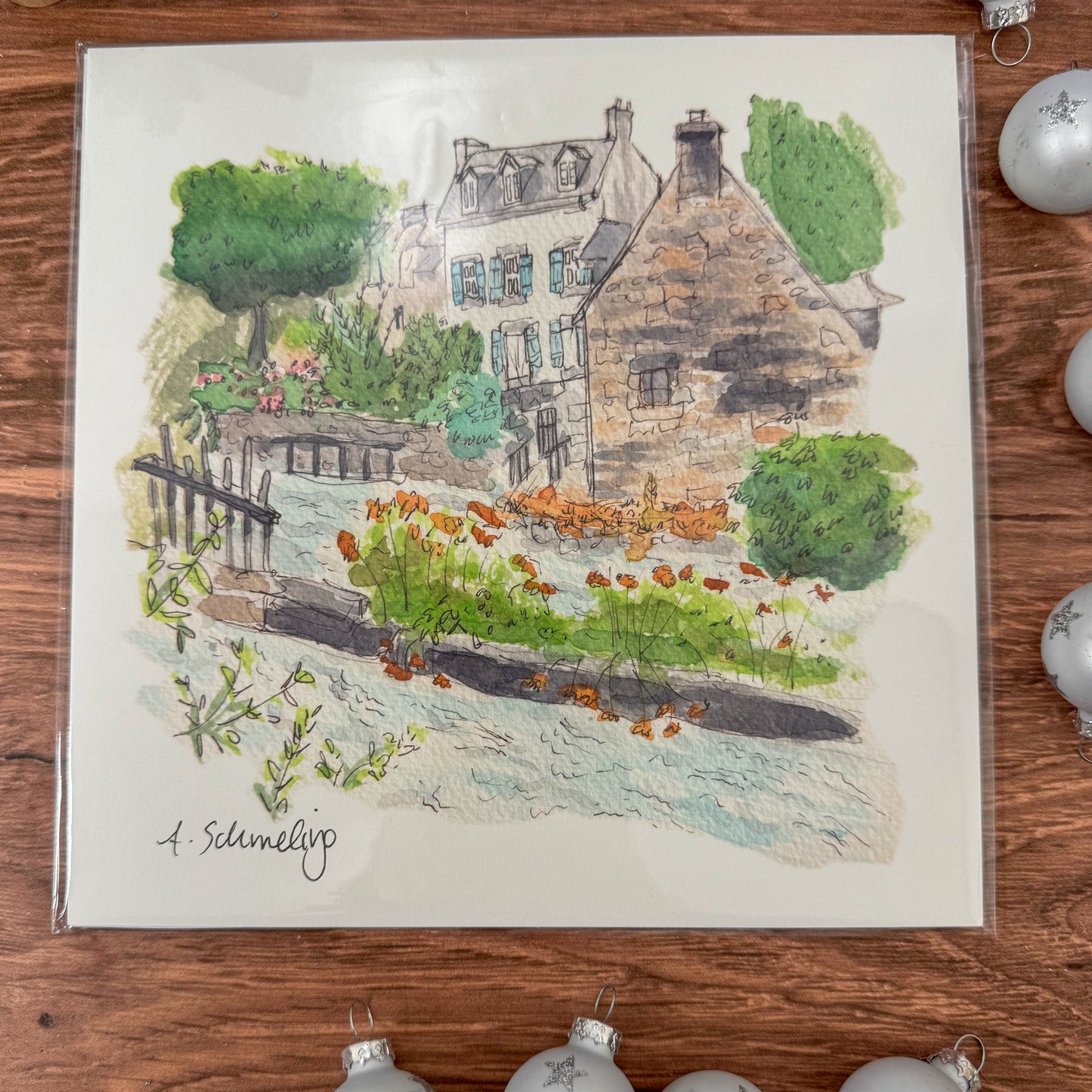 France Watercolor Painting