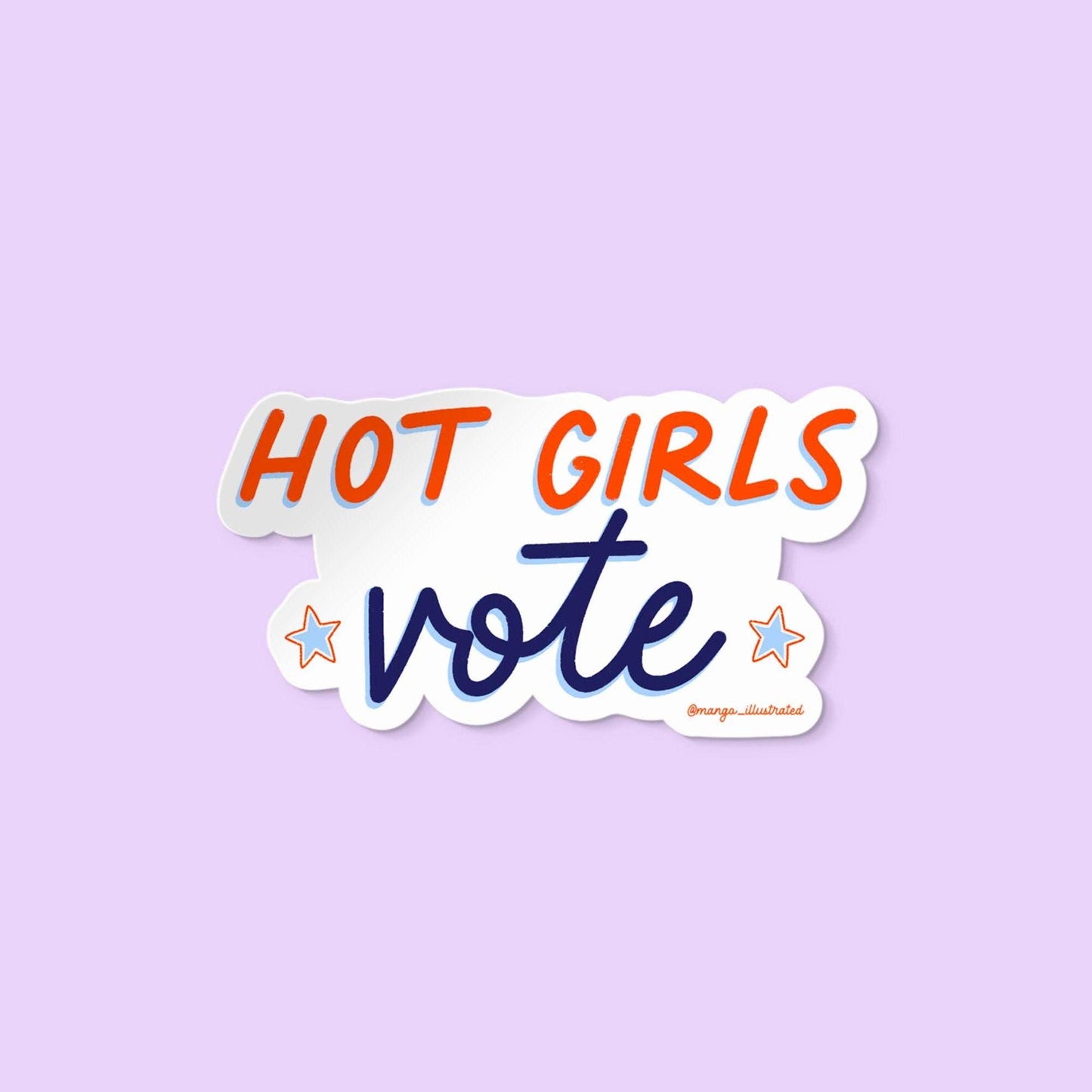 Hot girls vote sticker