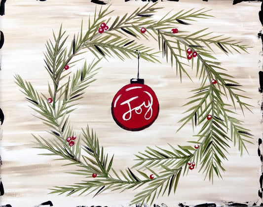 Joy wreath acrylic paint kit