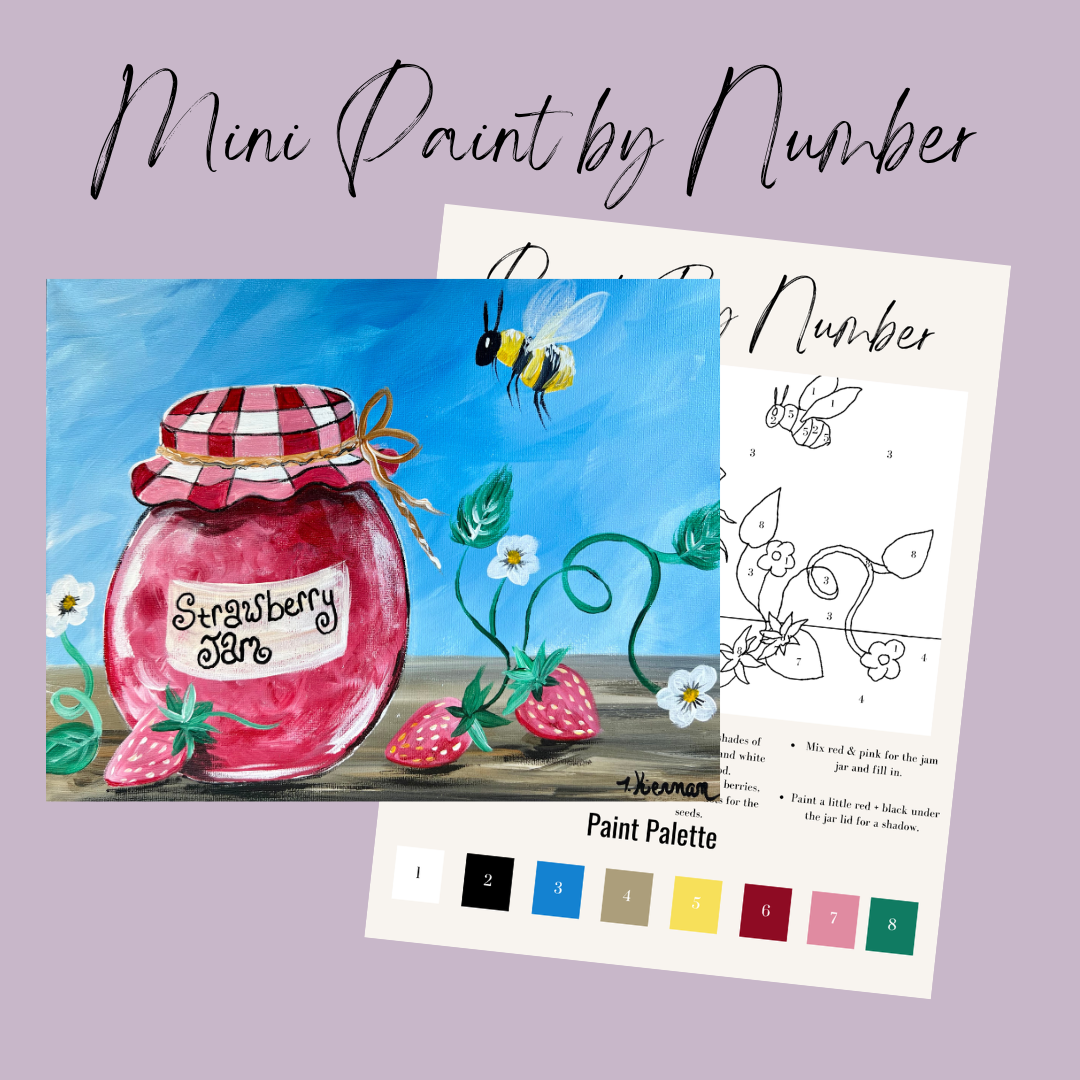 Strawberry Jam Mini Paint By Number - Preorder