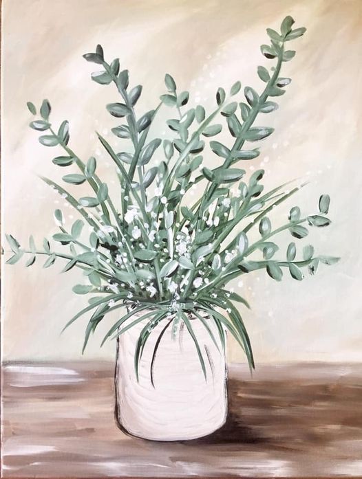 Greenery acrylic paint kit