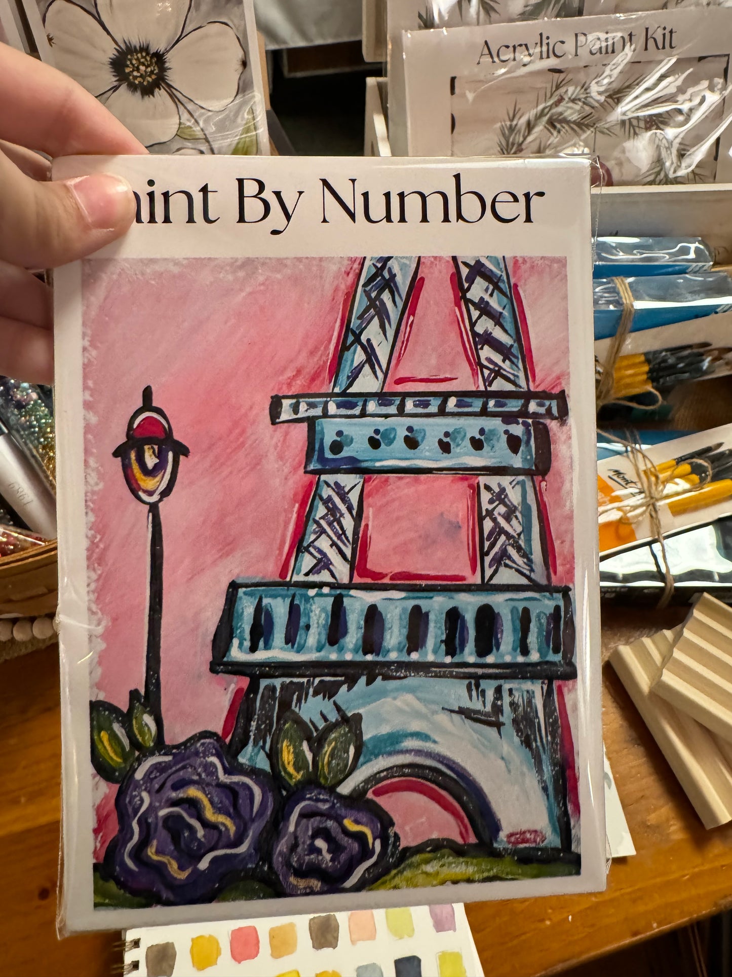 Pink Paris Mini Paint By Number