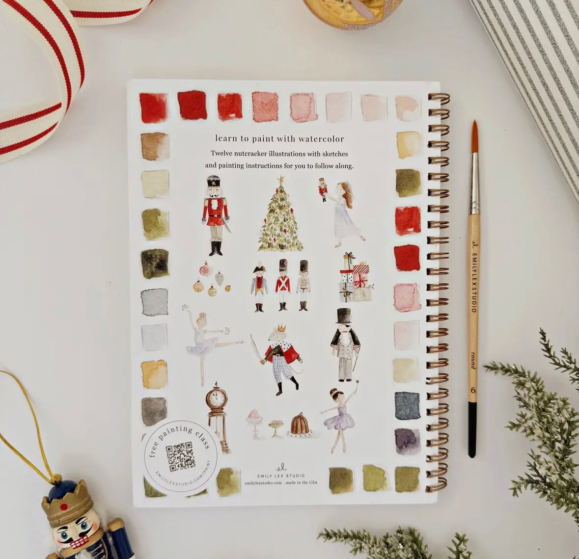 PRE-ORDER Nutcracker Watercolor Workbook