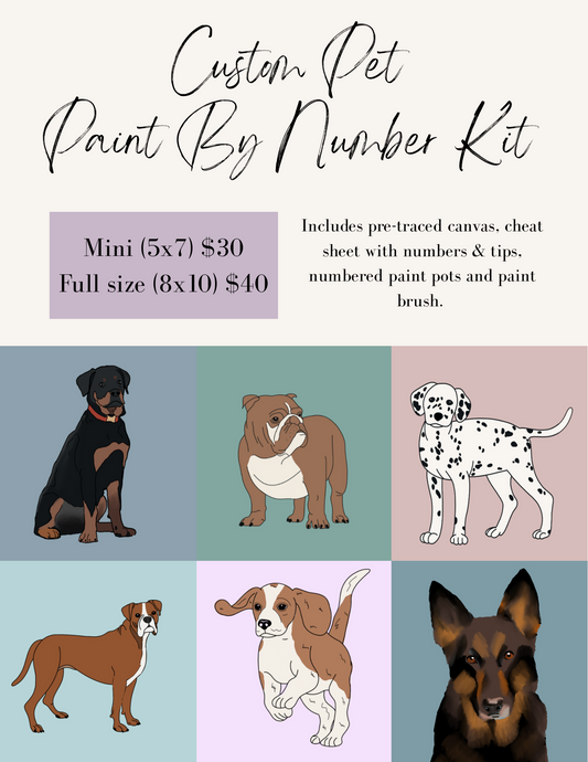 Custom Pet Paint-By-Number Kit