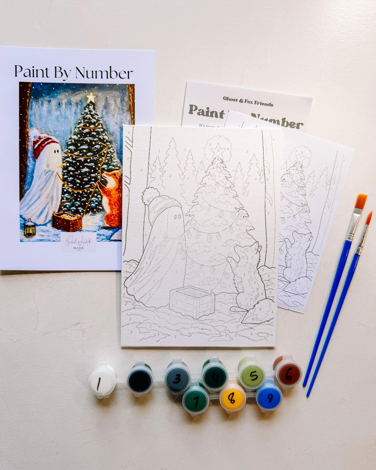 Christmas Friends Mini Paint By Number Kit