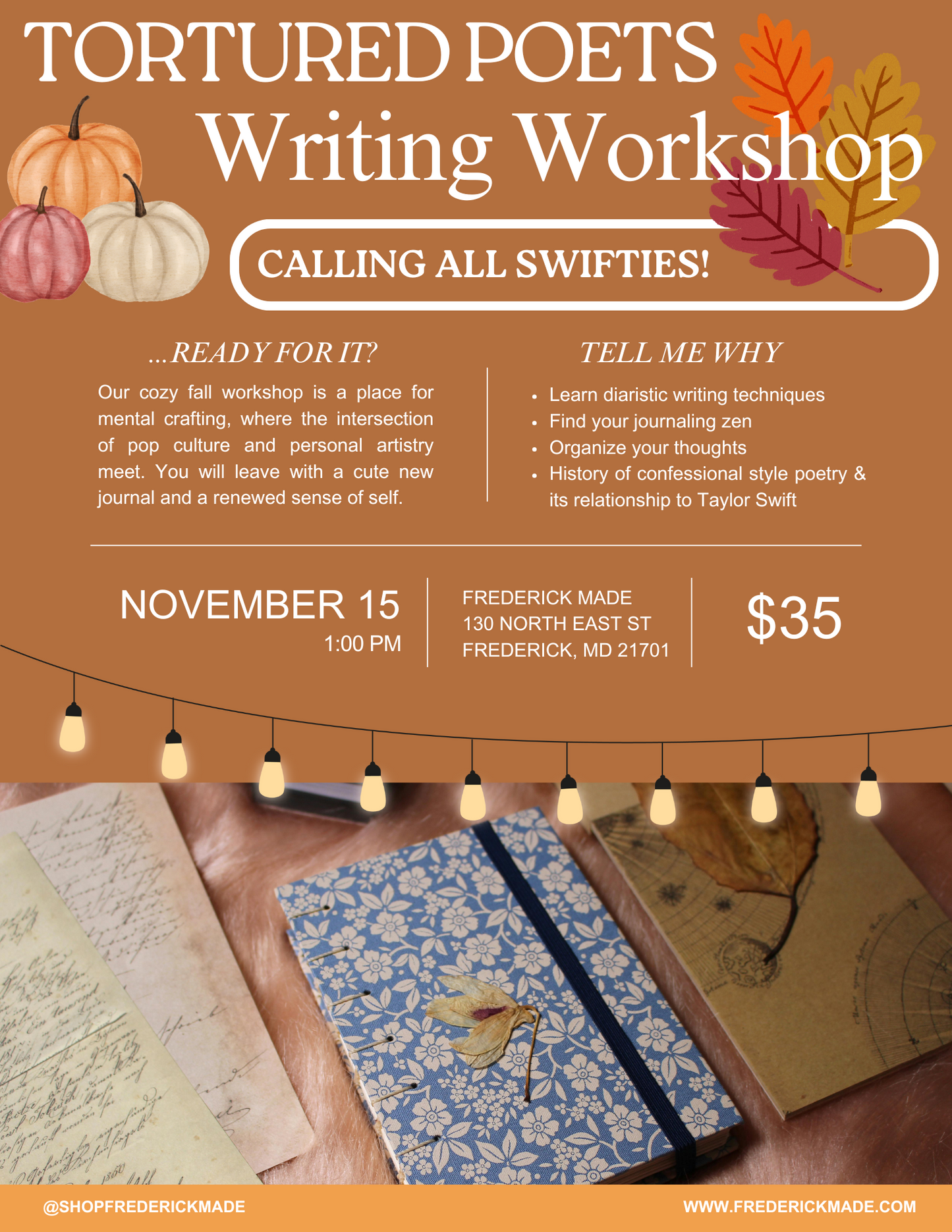 Tortured Poet Writing Workshop - November 15