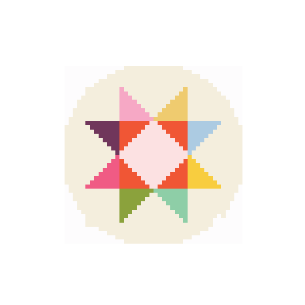 Quilt Star Mini Needlepoint Canvas