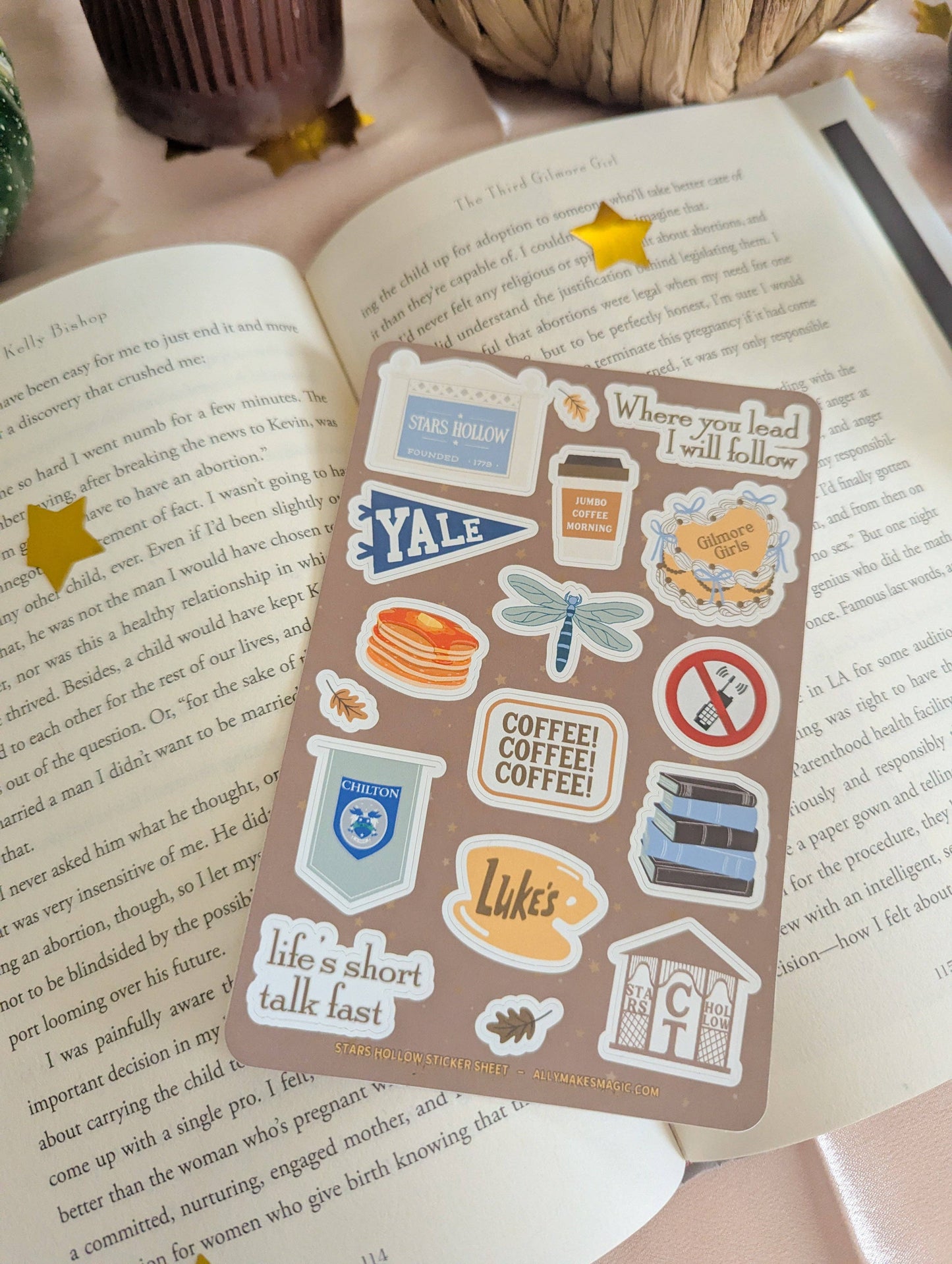 Stars hollow sticker sheet