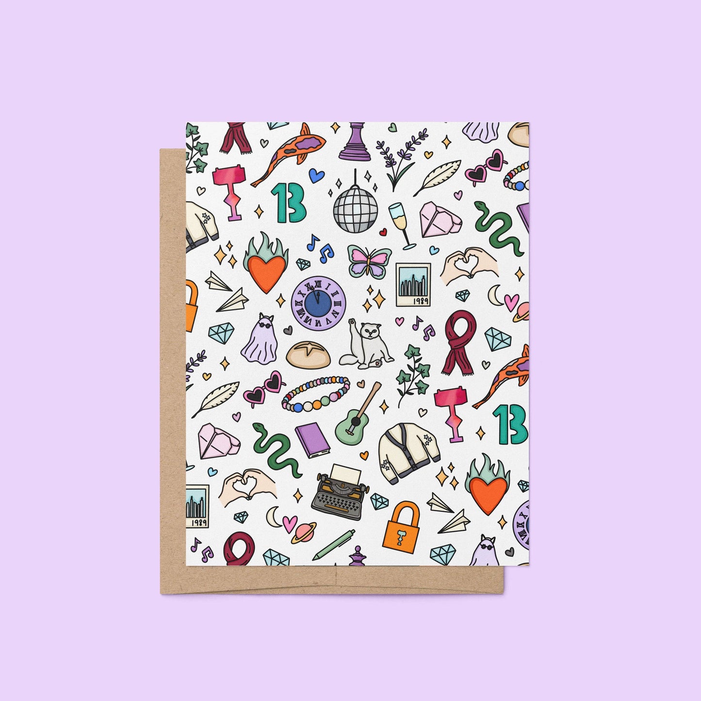 Eras Doodles Greeting Card