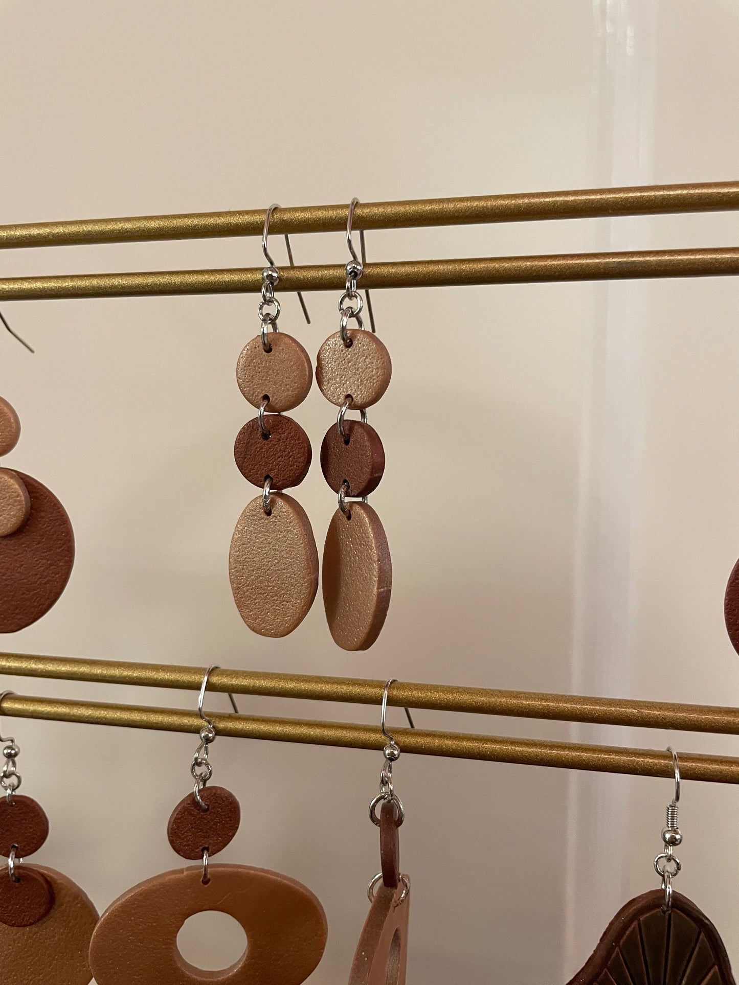 Boho Neutral Clay Earrings