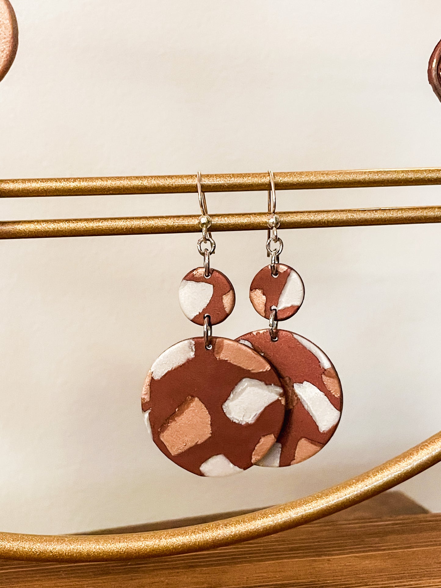 Boho Neutral Clay Earrings