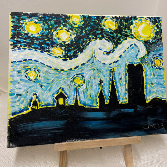 Starry Night Over Frederick Painting