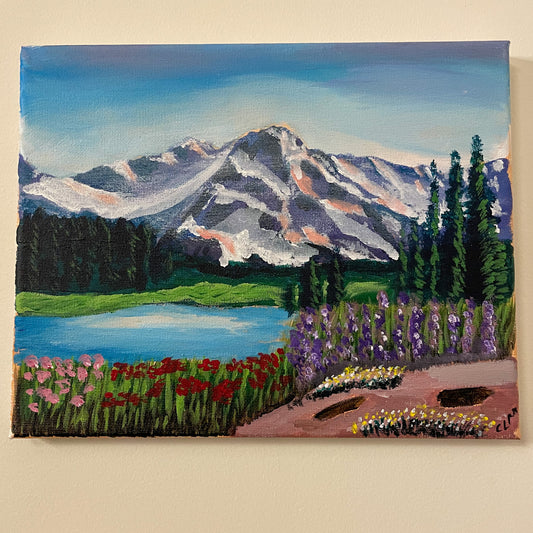 Spring in the Rockies painting