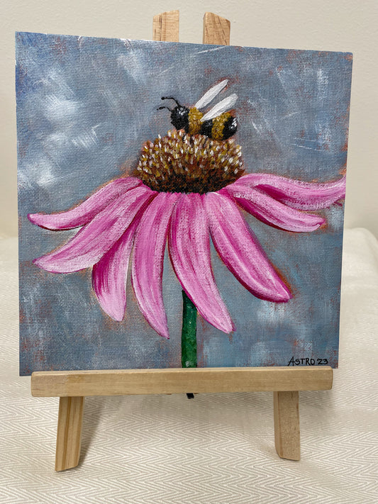 Bee flower painting