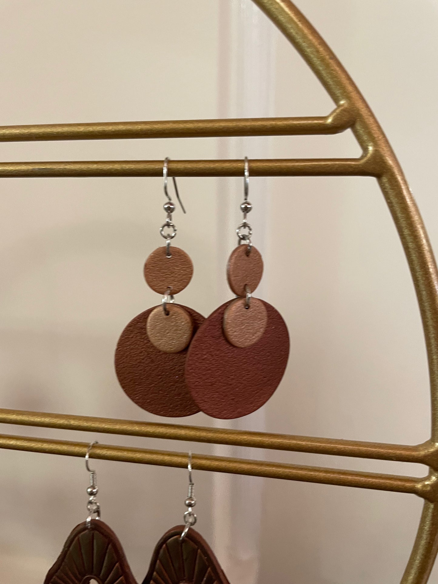 Boho Neutral Clay Earrings