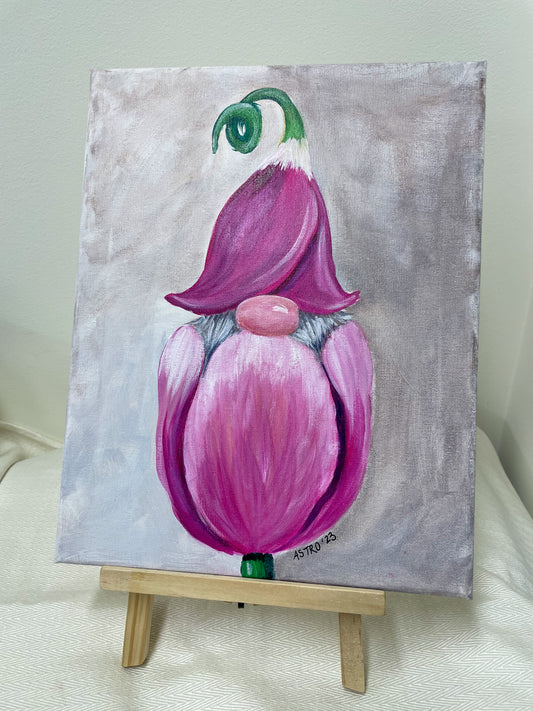 Flower gnome painting