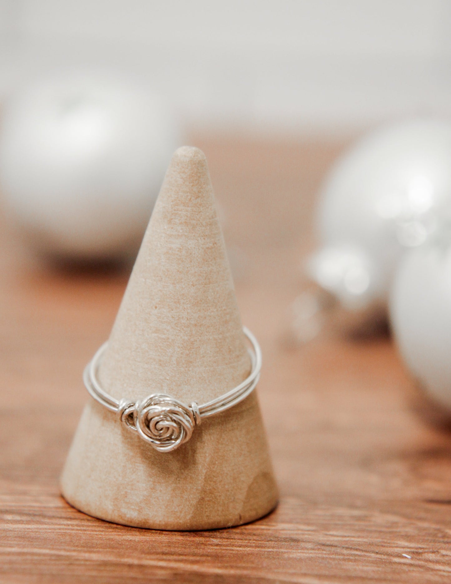 Sterling silver rose ring