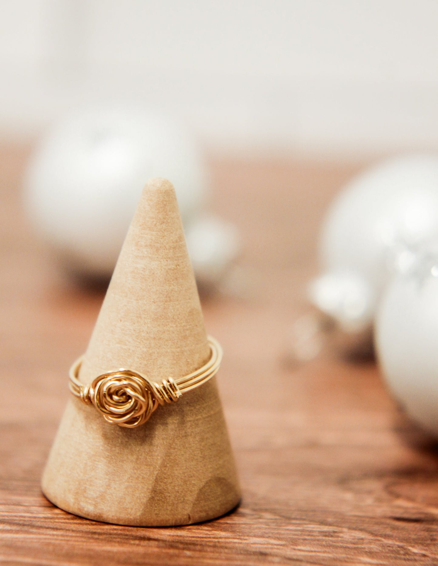 Gold-filled rose ring