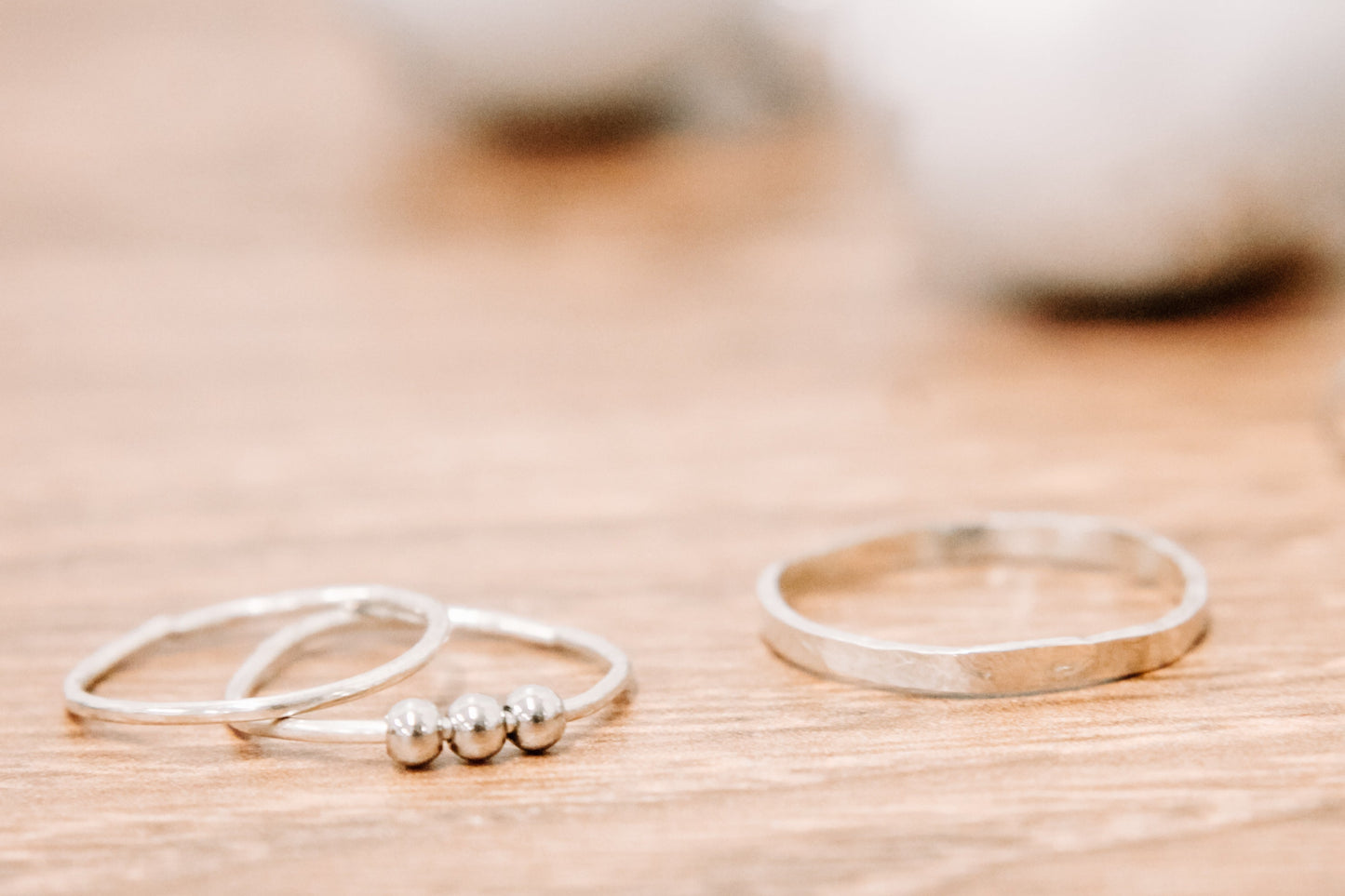 Sterling silver fidget rings