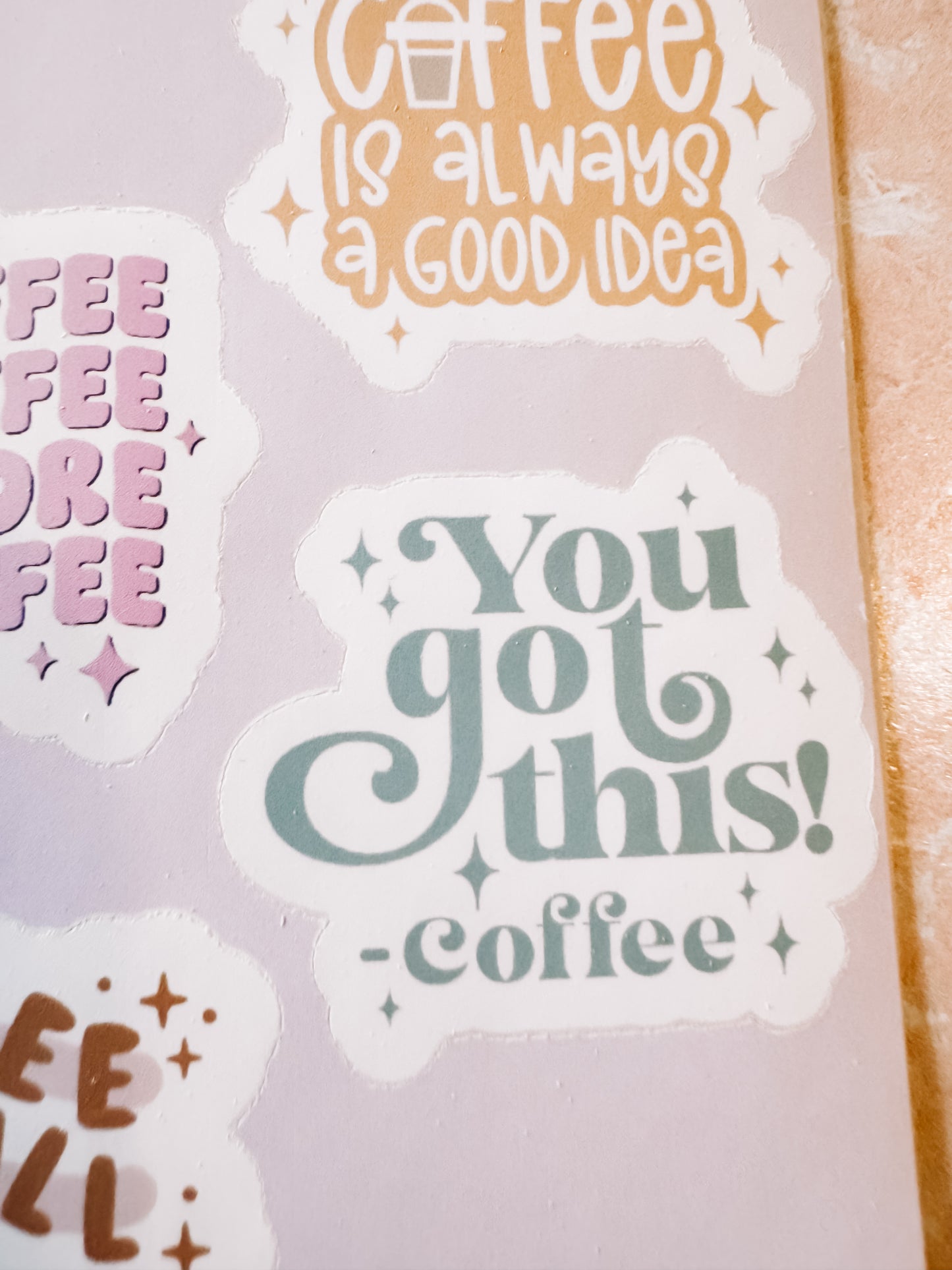 Coffee sticker sheet