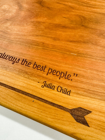 Engraved cheese board