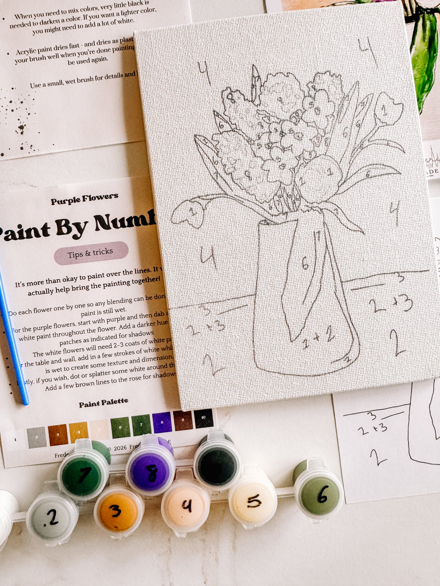 Spring Bouquet Mini Paint By Number