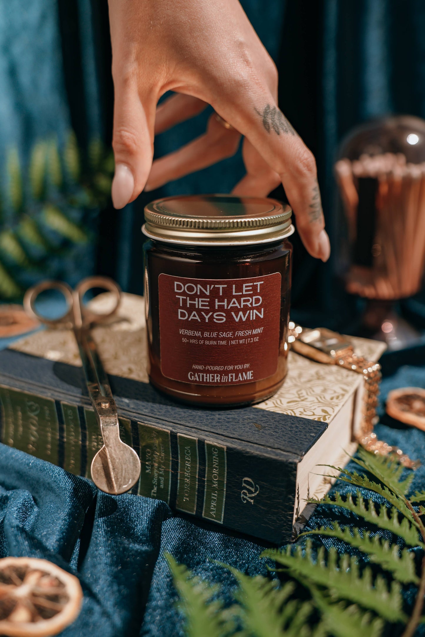 Don't Let The Hard Days Win Wood Wick Candle
