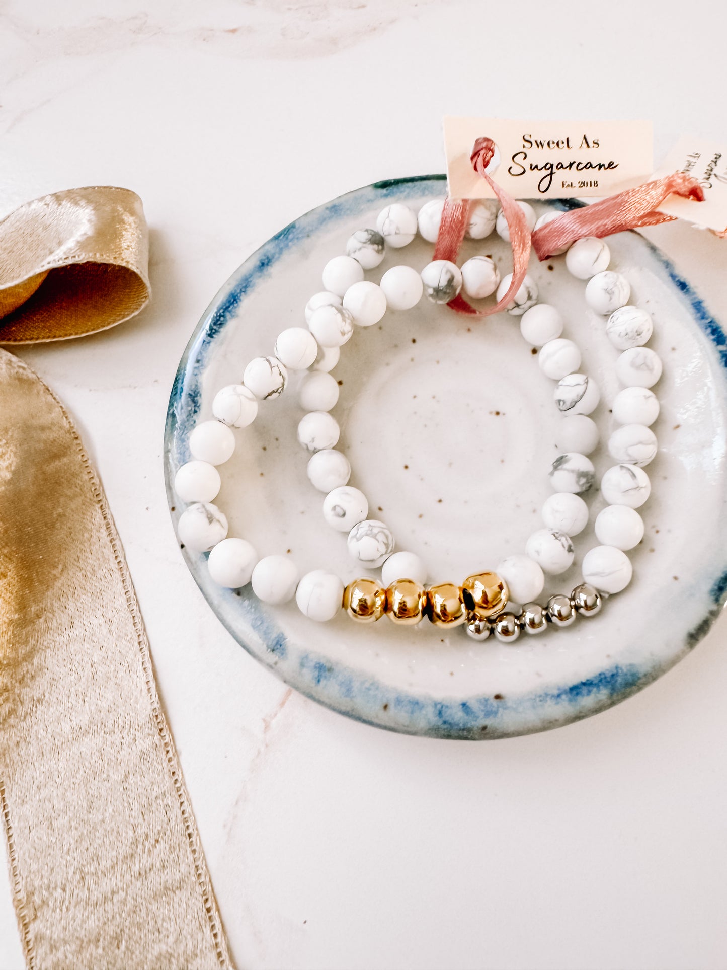 Howlite Beaded Bracelet