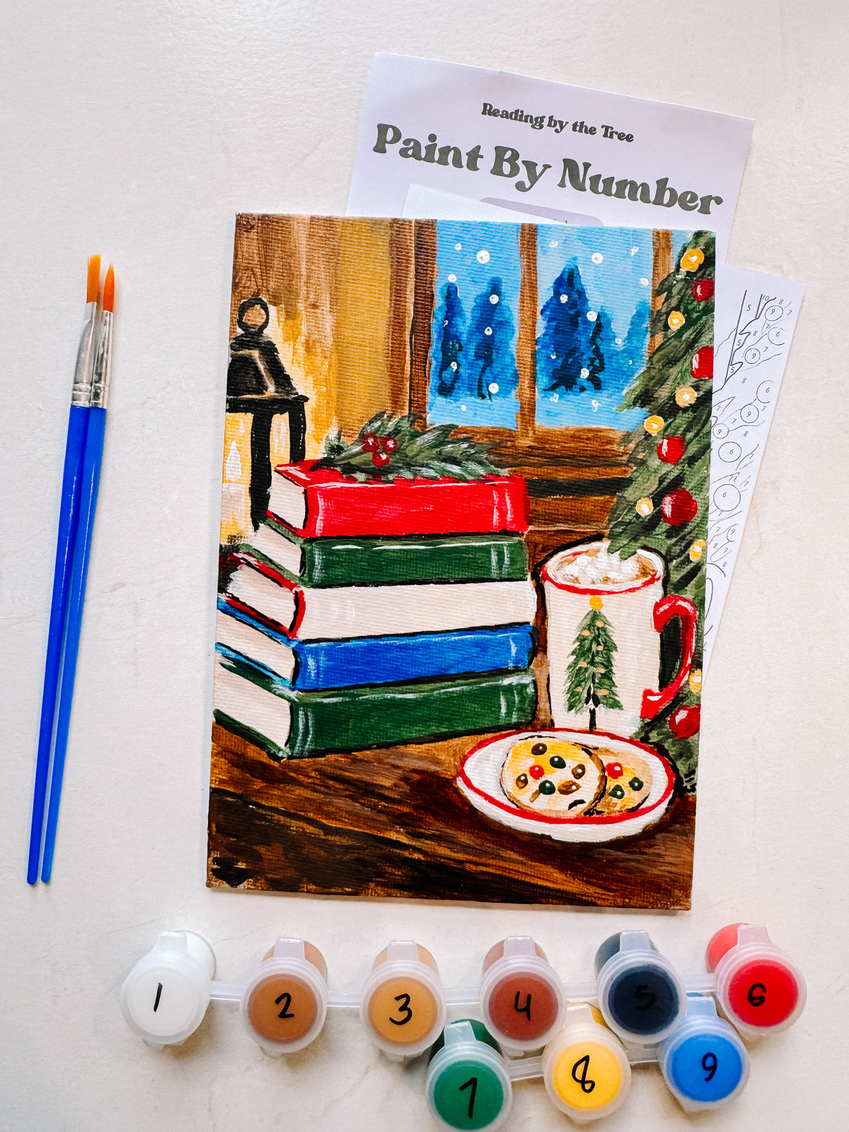 Bookish Christmas Mini Paint By Number Kit