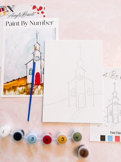 Spring Chapel Mini Paint By Number