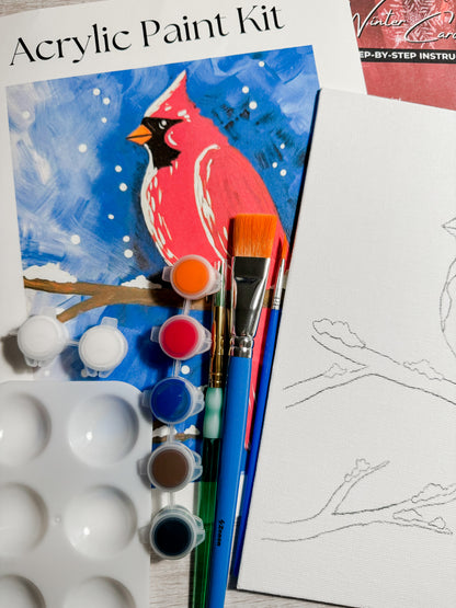 Winter Cardinal Acrylic Paint Kit