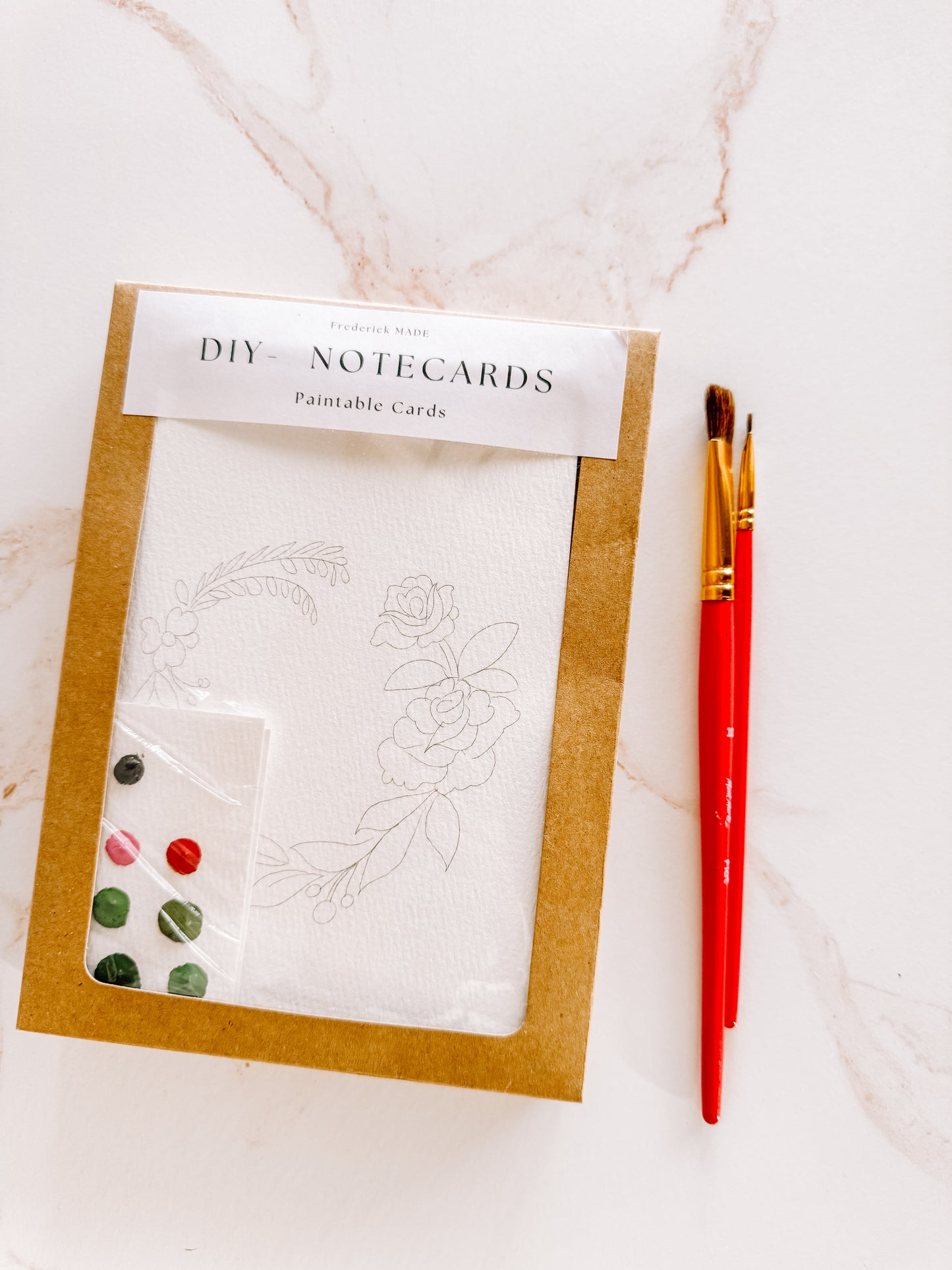 Greenery Paintable Notecards