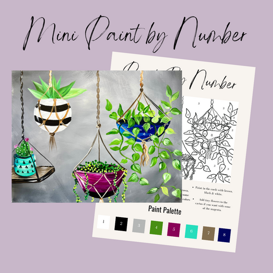 Hanging Plants Mini Paint By Number - Preorder